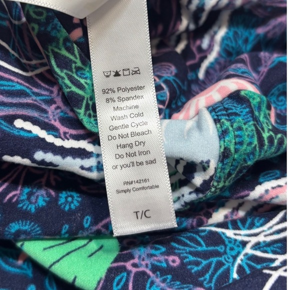 LuLaRoe Womens Leggings Size TC Blue Purple Pink Jellyfish Tall & Curvy NWT - Picture 4 of 4